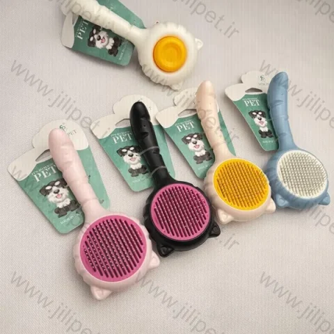 برس دکمه تخلیه دار طرح دم گربه