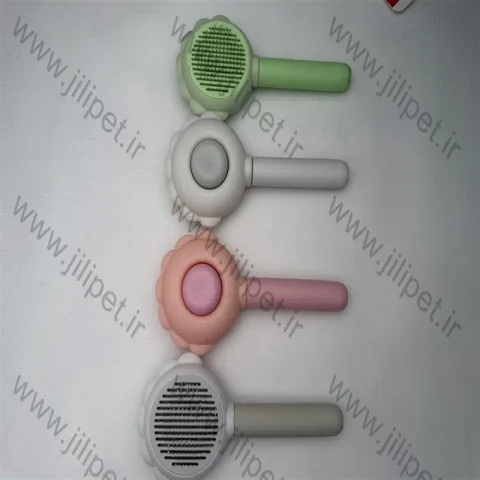 برس دکمه تخلیه دار طرح گل