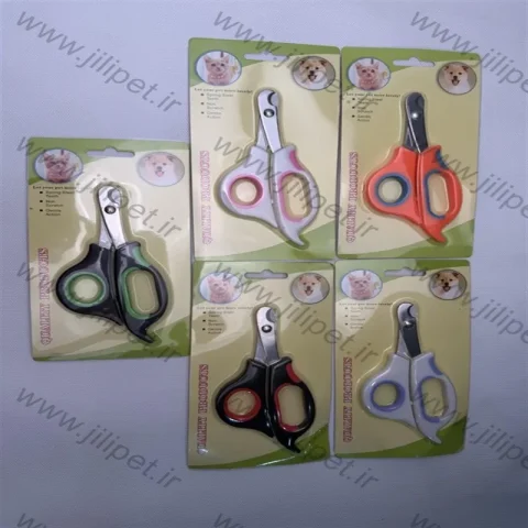 ناخن گیر قیچی دسته دو رنگ بزرگ