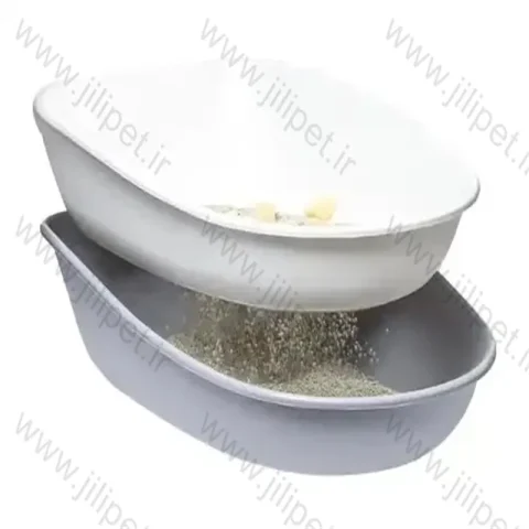 ظرف خاک گربه تک لگن باتوری تخلیه