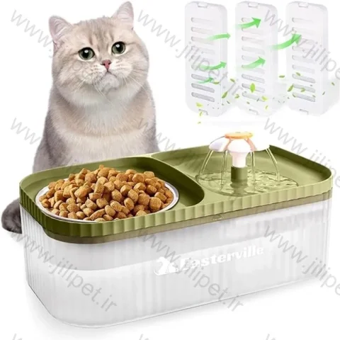 آبخوری اتومات گلبرگ همراه با ظرف غذا